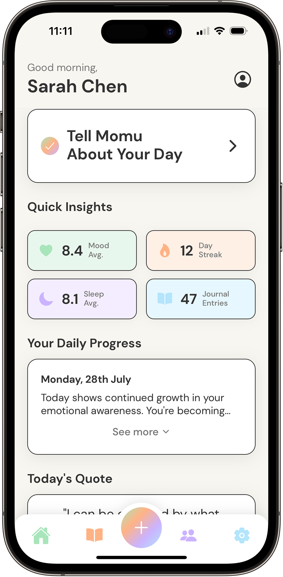 Home - Momu App Screenshot
