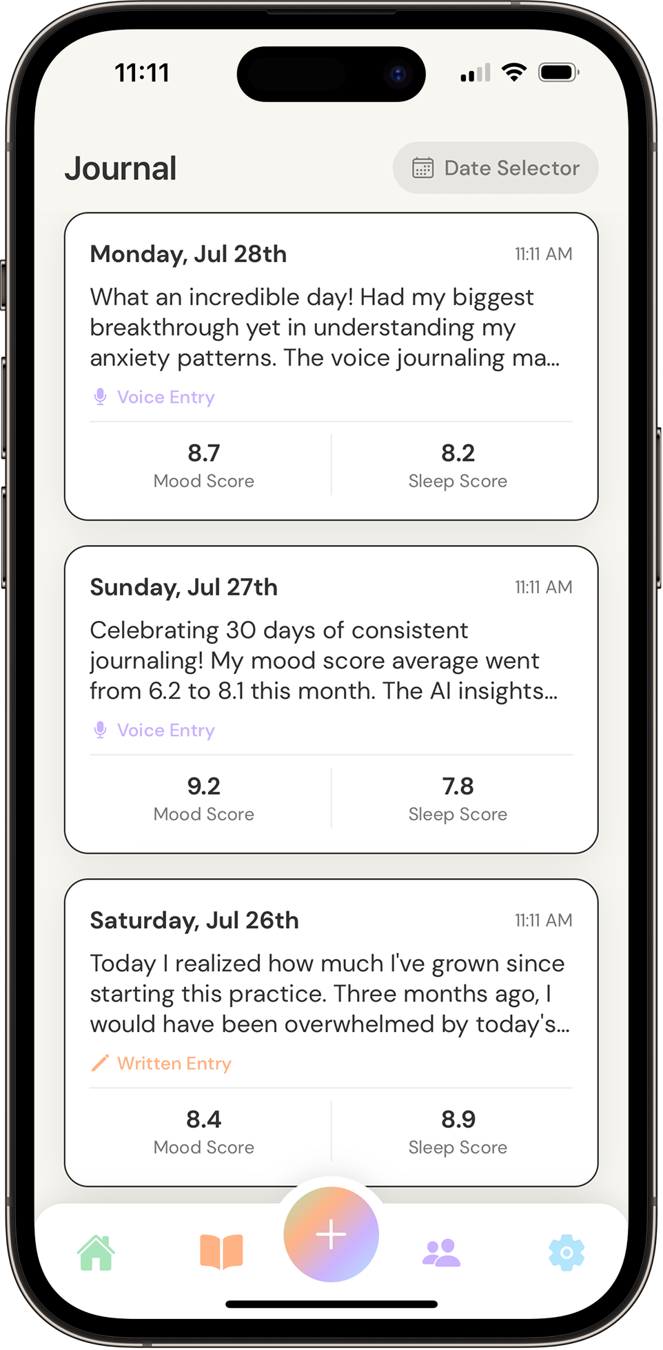 Journal - Momu App Screenshot